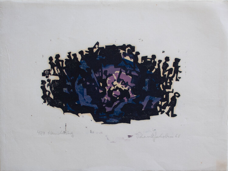 Erhardt Jakobus Klonk - ohne Titel - 1966 - Farbholzschnitt auf Japanpapier