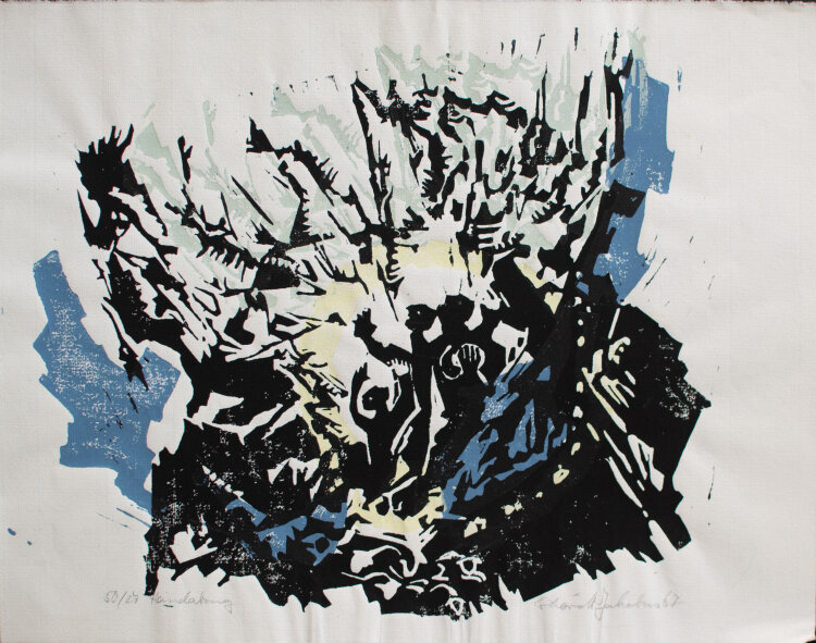 Erhardt Jakobus Klonk - ohne Titel - 1967 - Farbholzschnitt auf Papier