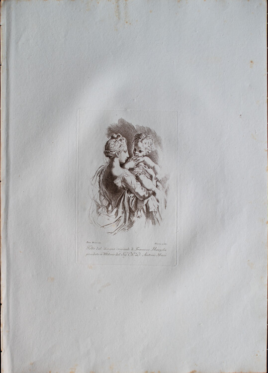 Benigno Bossi - Jungfrau mit den Kind - 1784 - Radierung auf Büttenpapier