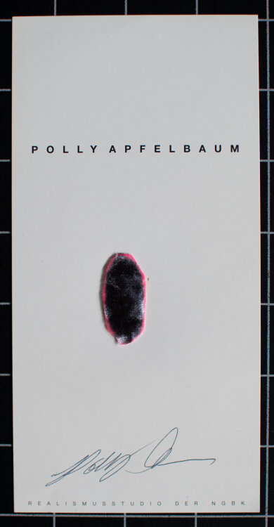 Polly Apfelbaum - Ausstellungseinladung - 1997 - Objekt, Textil und Farbe