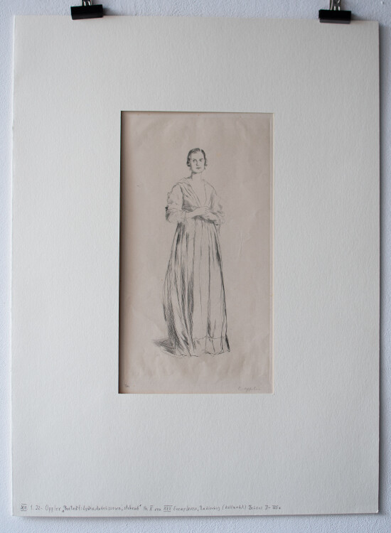 Ernst Oppler - Frauenporträt, Lydia Andrussowa - o.J. - Radierung auf Büttenpapier