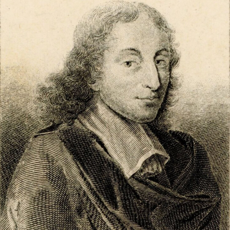 unbekannt - Porträt Blaise Pascal - o.J. - Stahlstich