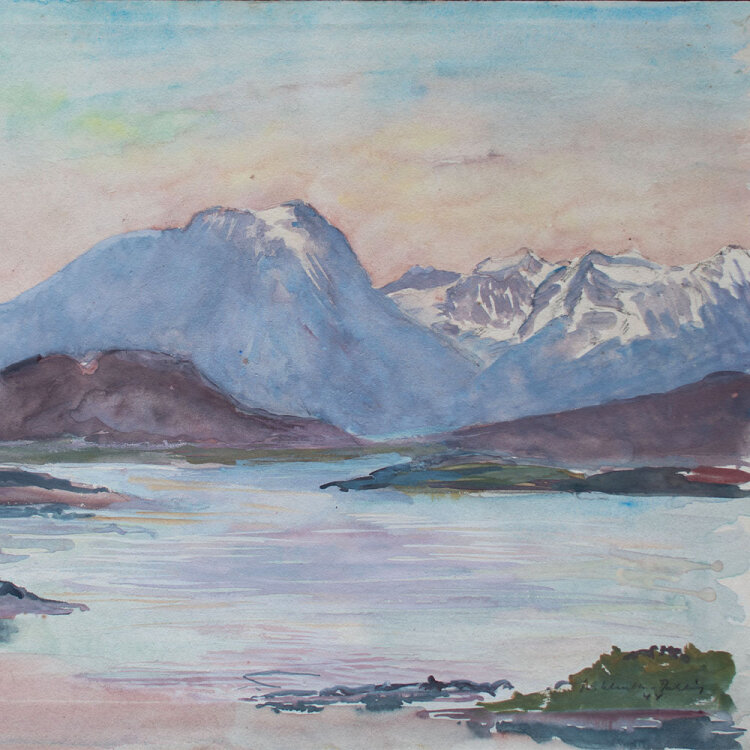 Gerhard Schulte-Dahling - Fjordlandschaft, Norwegen - 1944 - Aquarell