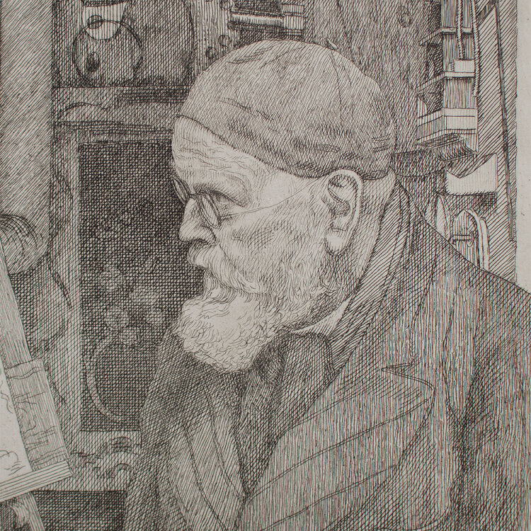Leopold von Kalckreuth d.J. - Selbstporträt - 1923 - Radierung