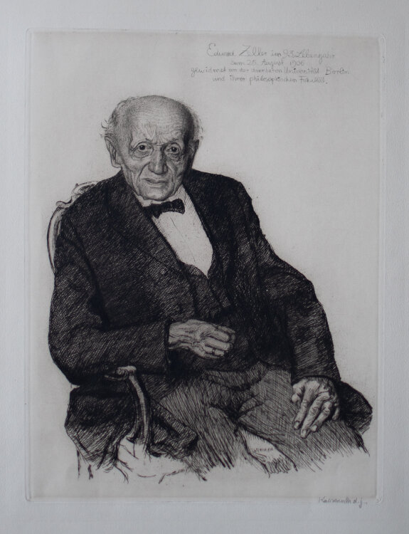Leopold von Kalckreuth d.J. - Porträt Eduard Zeller - 1906 - Radierung