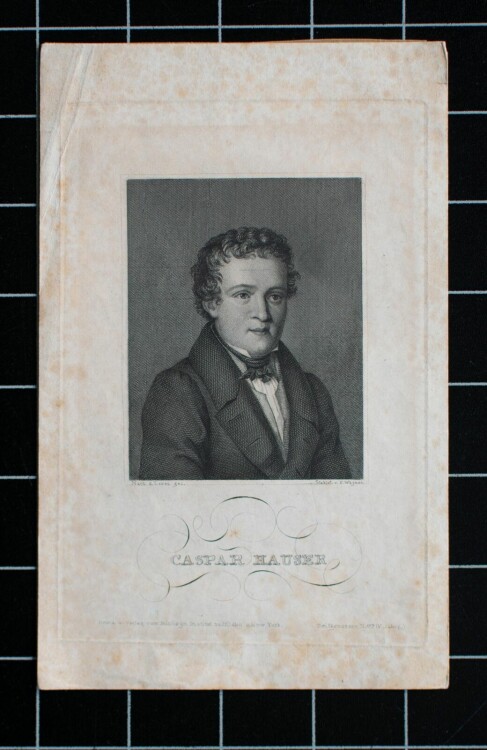 F. Wagner - Porträt Kaspar Hauser - o.J. - Stahlstich