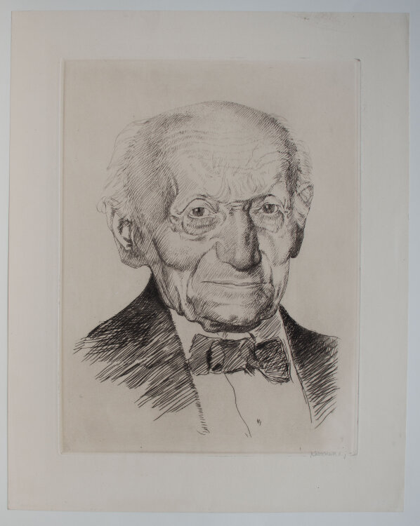 Leopold von Kalckreuth d.J. - Porträt Eduard Zeller - 1906 - Radierung