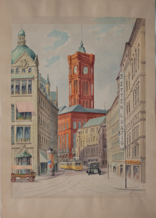 Otto Lehmann - Das Rote Rathaus, Berlin - o.J. - Aquarell