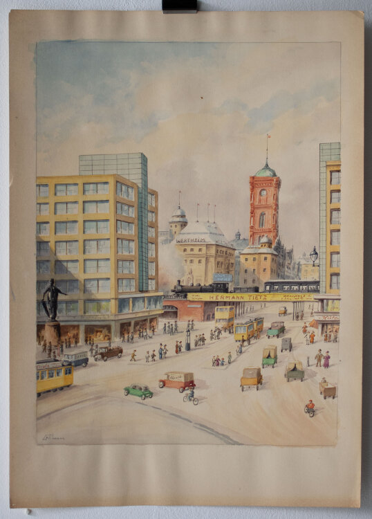 Otto Lehmann - Berlin Alexanderplatz - o.J. - Aquarell