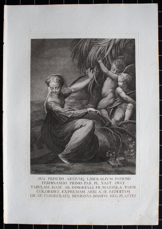 Benigno Bossi - Katharina von Alexandria - o.J. - Radierung auf Büttenpapier