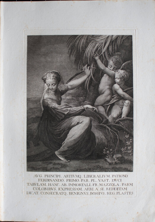 Benigno Bossi - Katharina von Alexandria - o.J. - Radierung auf Büttenpapier