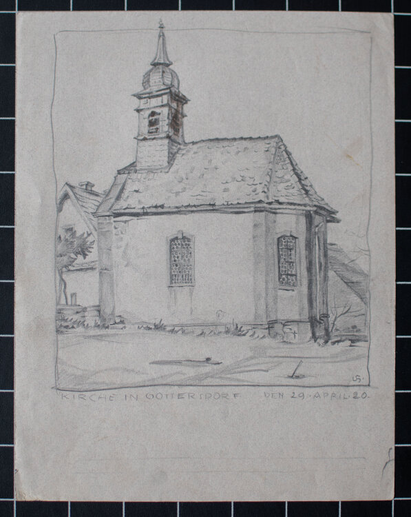 Uli Huber - Kirche in Gottersdorf - 1920 - Graphitstift...