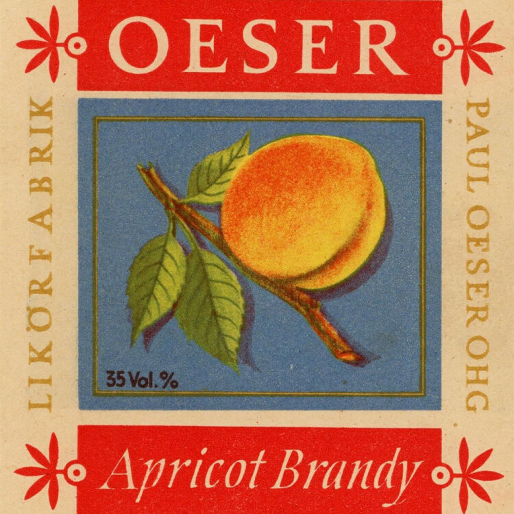 Uli Huber - Oeser Apricot Brandy, Reklameentwurf - o.J. - Offsetdruck
