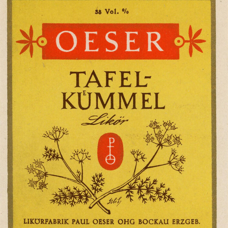 Uli Huber - Oeser Tafel-Kümmel, Reklameentwurf - o.J. - Offsetdruck