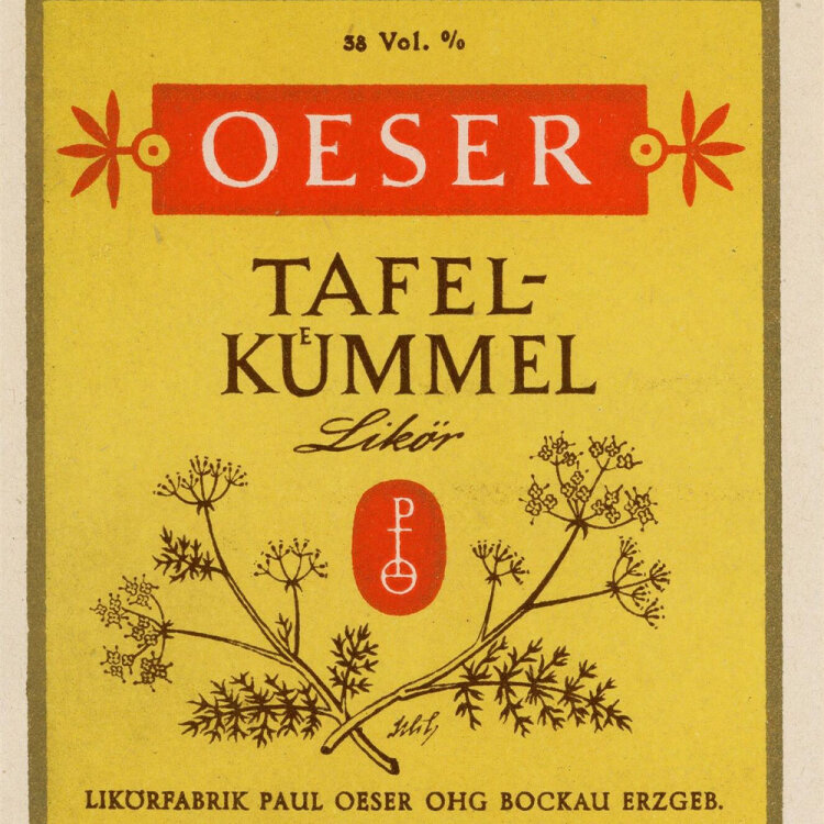 Uli Huber - Oeser Tafel-Kümmel, Reklameentwurf -...