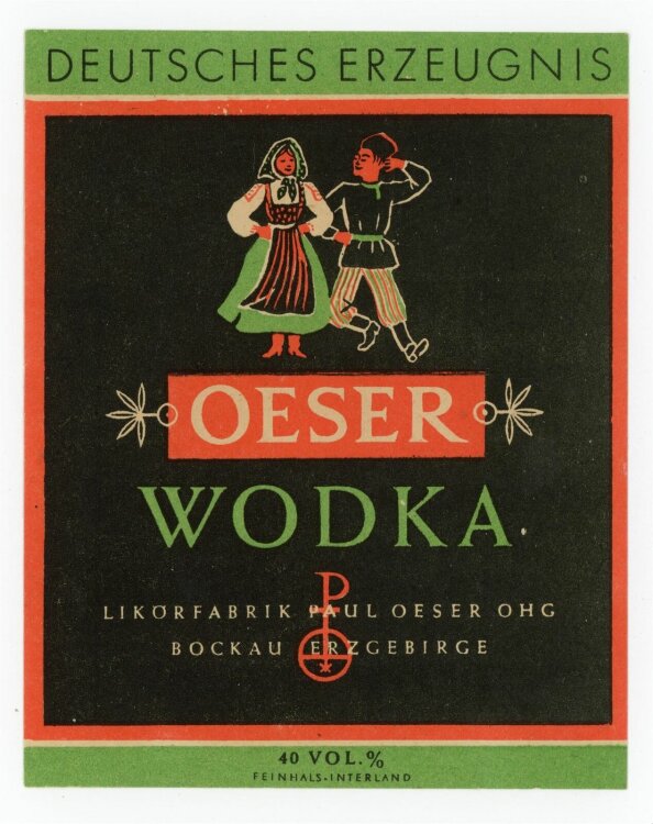 Uli Huber - Oeser Wodka, Reklameentwurf - o.J. - Offsetdruck