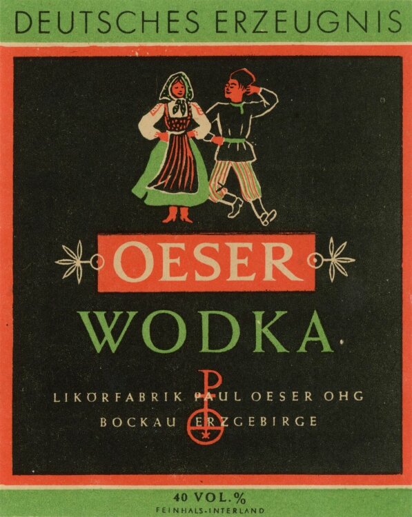Uli Huber - Oeser Wodka, Reklameentwurf - o.J. - Offsetdruck