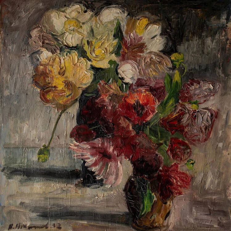Heiner Stremmel - Blumenstillleben in Vase - 1932 - Öl auf Leinwand