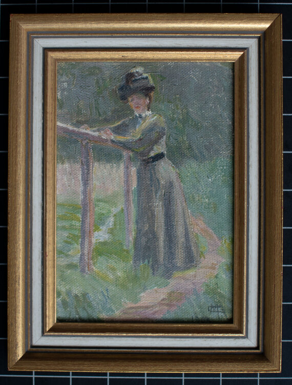 Lina Elisabeth Margarete Gerhardt - Dame mit Hut - 1903 - Öl