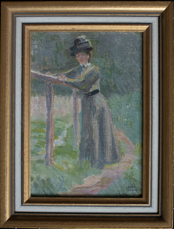 Lina Elisabeth Margarete Gerhardt - Dame mit Hut - 1903 - Öl