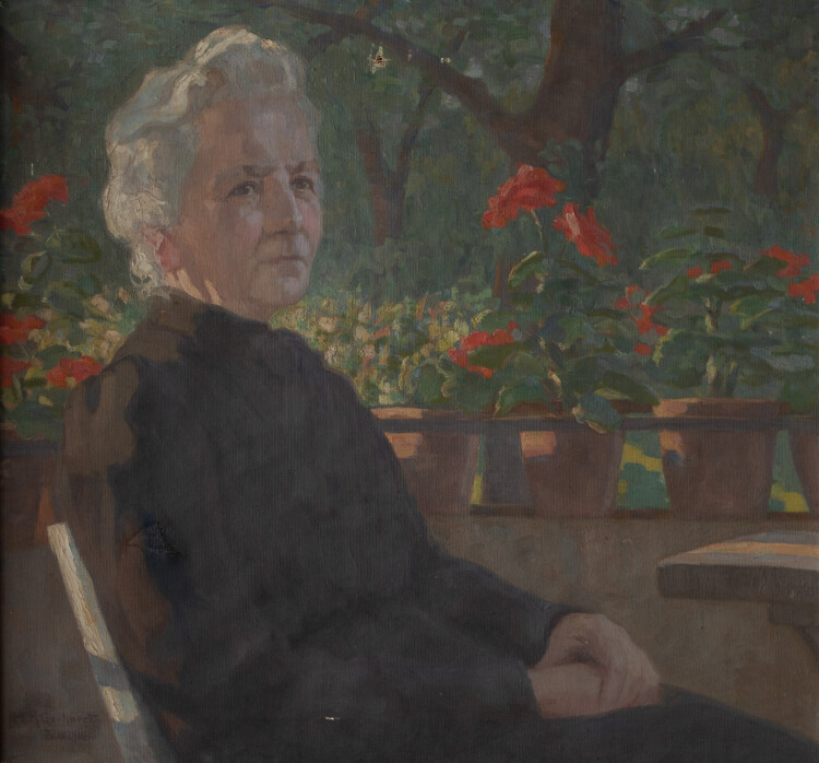 Lina Elisabeth Margarete Gerhardt - Porträt der Mutter Rosa Gerhardt-Bach - 1914 - Öl