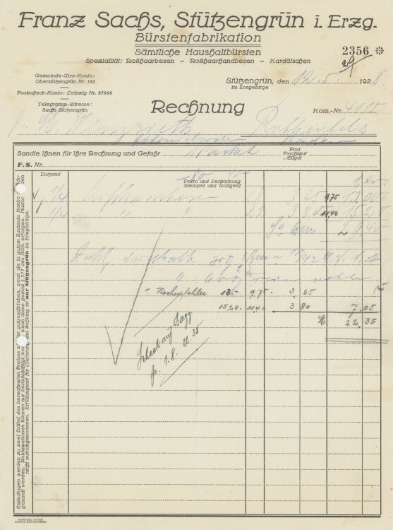 Firma M. Winzrieth (Kaufhaus) - Rechnung - 12.05.1928