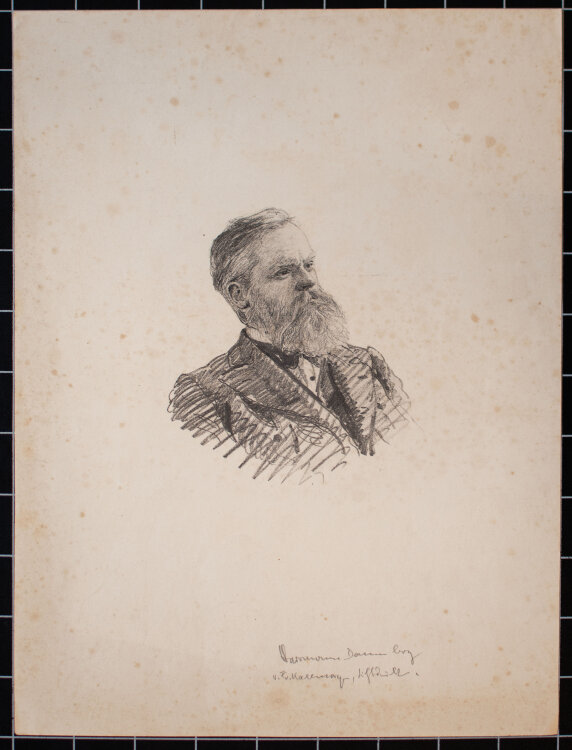 Friedrich Kallmorgen - Bildnis Hermann Dannenberg - o.J. - Lichtdruck auf glattem Papier