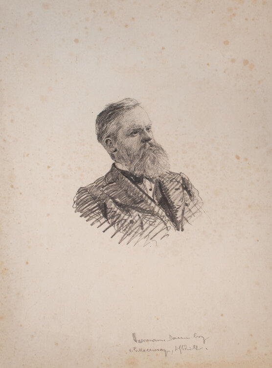 Friedrich Kallmorgen - Bildnis Hermann Dannenberg - o.J. - Lichtdruck auf glattem Papier