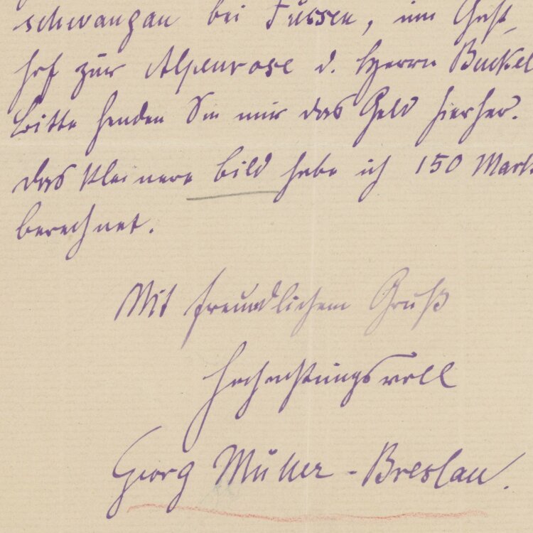 Georg Müller-Breslau - Brief - 04.06.1884