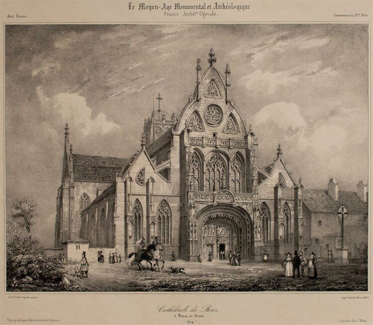 Nicolas Marie Joseph Chapuy - Kathedrale von Brou - Lithographie - 1840