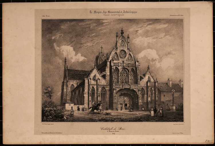 Nicolas M. J. Chapuy - Kathedrale in Brou, Bourg en Bresse - Lithographie - 1840