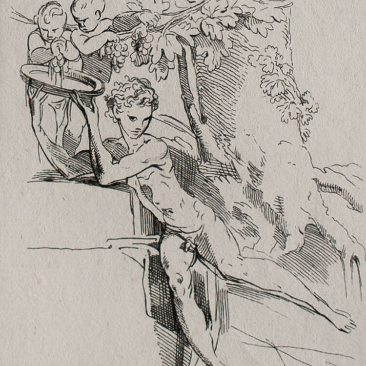 Benigno Bossi - Figurenstudie - 1773 - Radierung auf Büttenpapier
