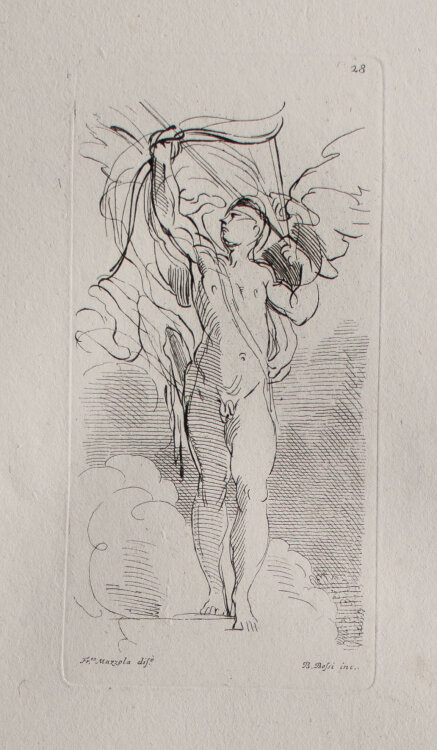 Benigno Bossi - Figurenstudie - 1773 - Radierung auf Büttenpapier