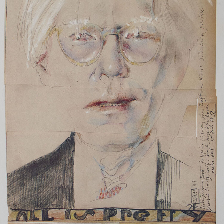 Horst Janssen - Andy Warhol - All is pretty - 1979 - Offsetdruck