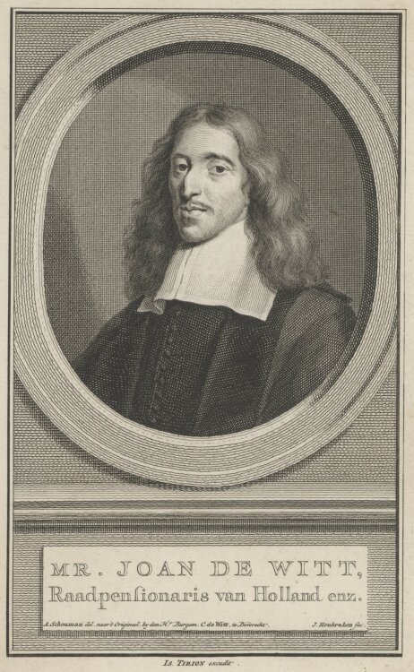 Jacobus Houbraken - Porträt Ratspensionär Joan de Witt - o.J. - Kupferstich