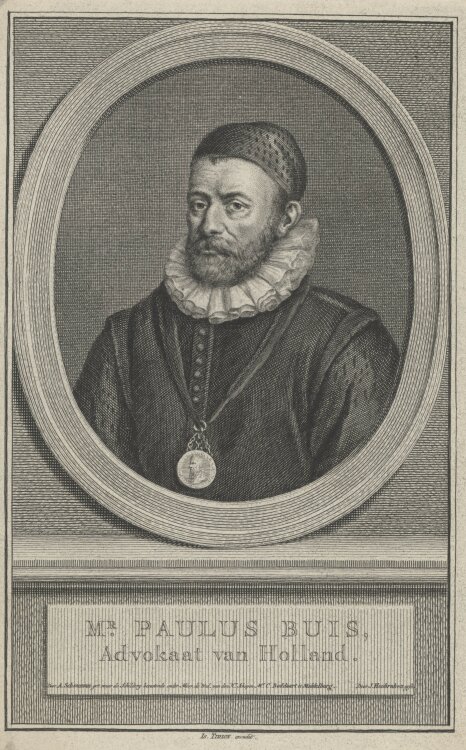 Jacobus Houbraken - Porträt Advokat Paulus Buis -...