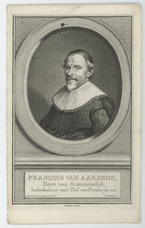 Jacobus Houbraken - Porträt Baron François van Aerssen - 1760 - Kupferstich