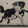 Daniel Greiner - Männerakt mit Pferd - o.J. - Holzschnitt auf Japanpapier