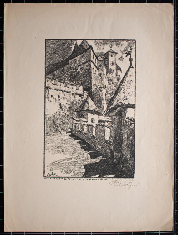 Max Kislinger - Hochosterwitz Kärnten - 1922 - Lithografie