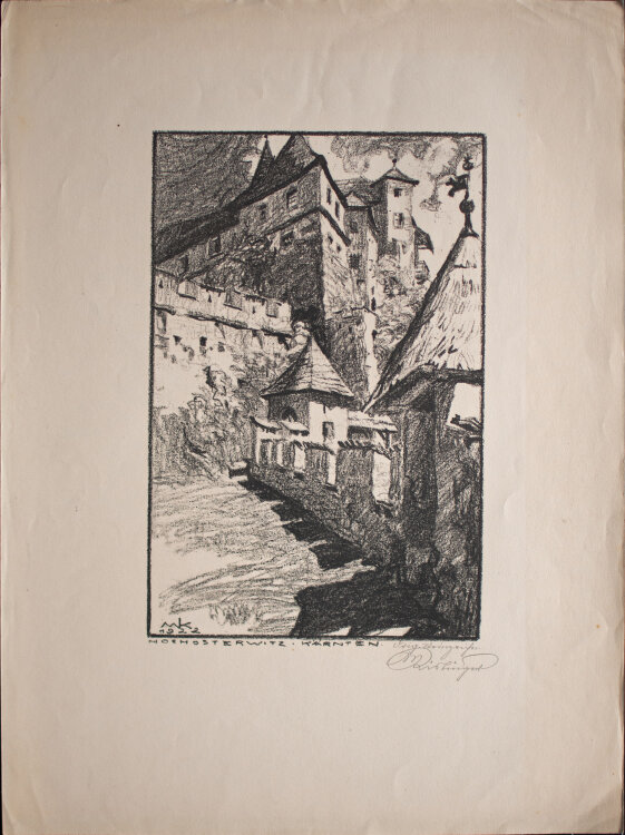 Max Kislinger - Hochosterwitz Kärnten - 1922 - Lithografie
