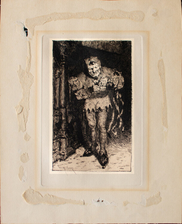 William Merritt Chase - The Court Jester (Der Hofnarr) - 1875 - Kupferstich