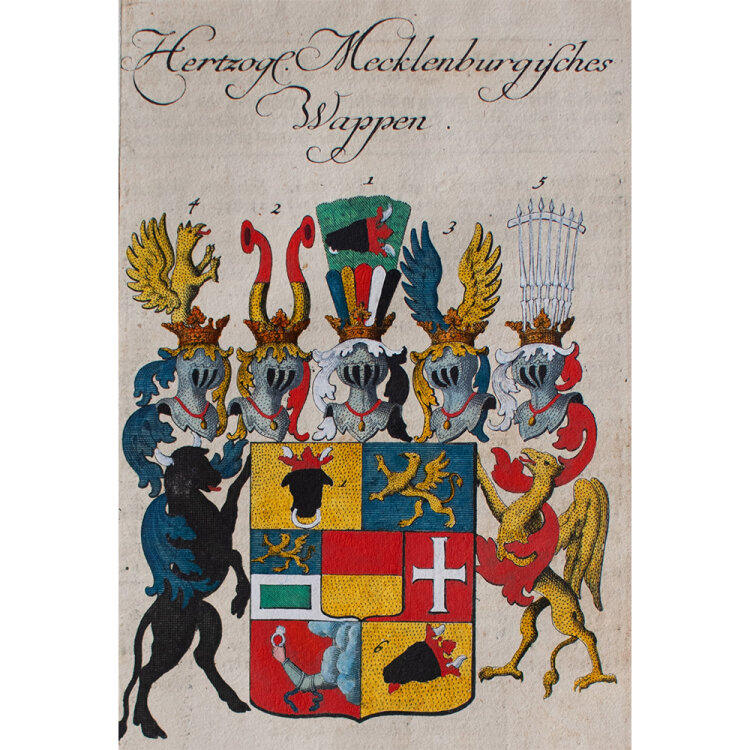 unbekannt - Herzoglich Mecklenburgisches Wappen - o.J. -...