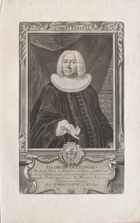 Johann Jakob Haid - Bildnis Salomon Deyling - o.J. - Radierung