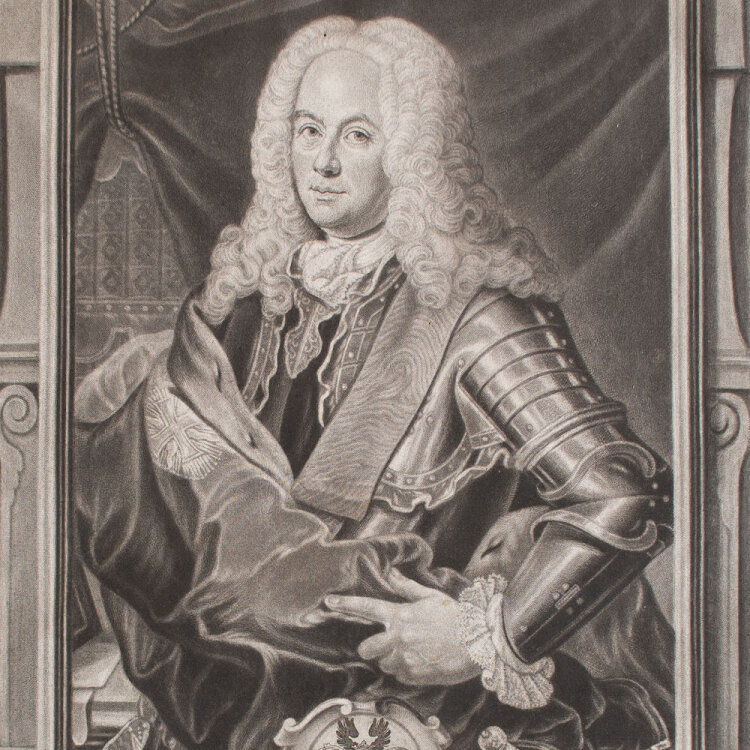 Johann Jakob Haid - Bildnis Ernst Christoph von Manteuffel - o.J. - Radierung