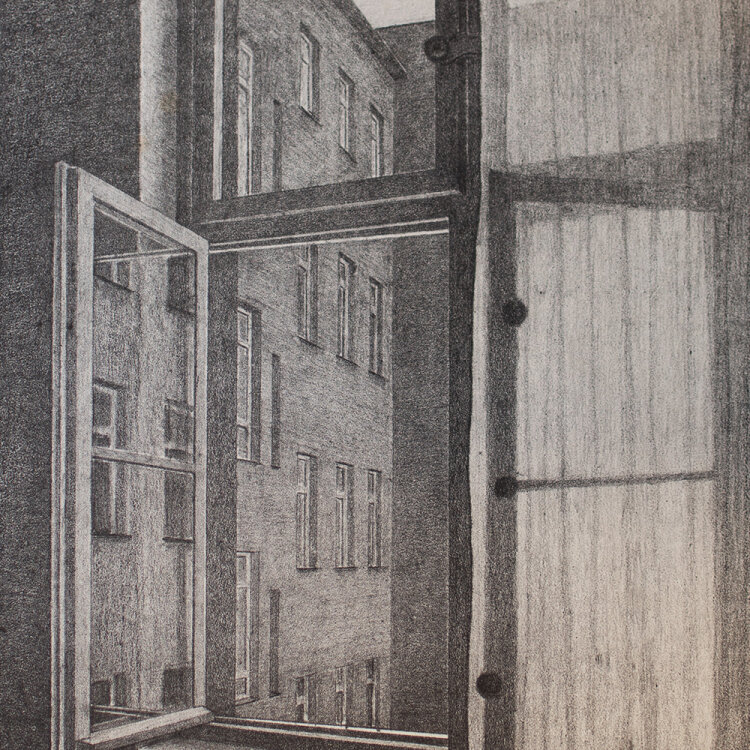 Martin Hoffmann - Geöffnetes Fenster - 1977 - Offset-Lithografie