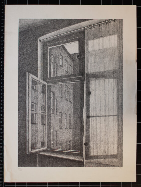 Martin Hoffmann - Geöffnetes Fenster - 1977 - Offset-Lithografie