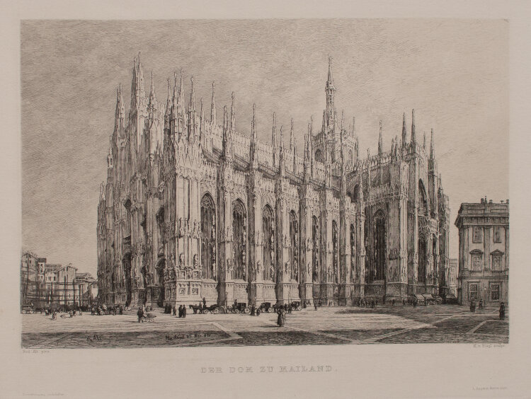 Karl von Siegl - Der Dom zu Mailand - o.J. - Radierung