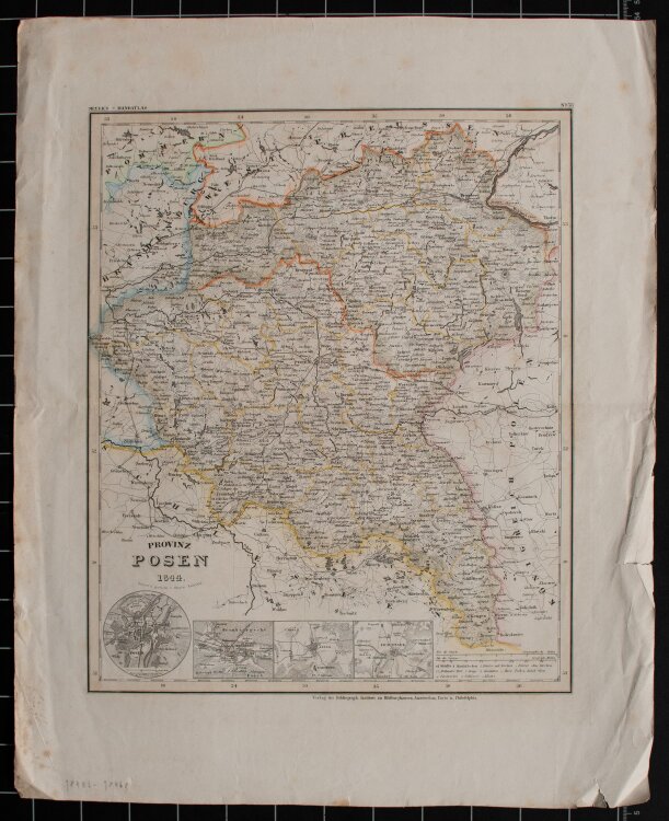 Radefeld - Provinz Posen 1844 - 1844 - Stahlstich mit altem Kolorit