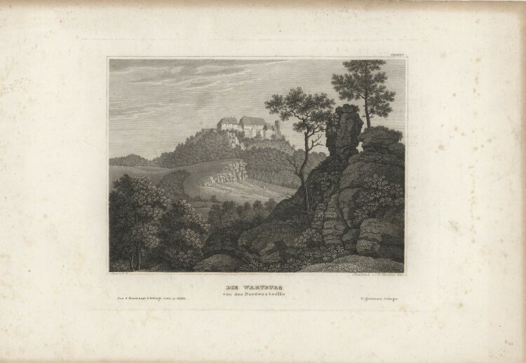 Martini, Johann Georg - Die Wartburg von der Nordwestseite - 1836 - Lithografie