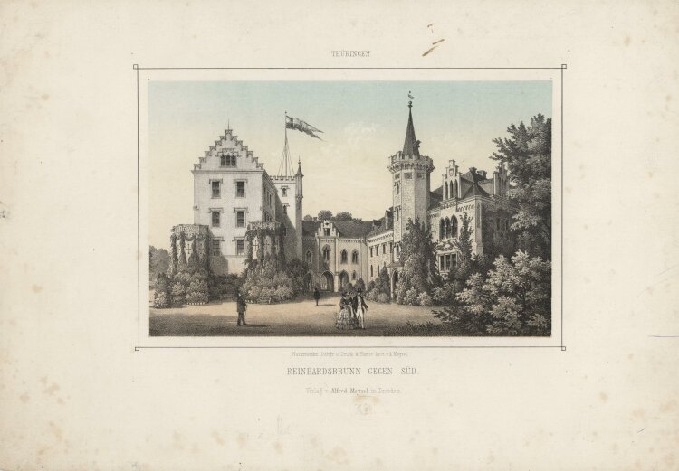 Alfred Meysel - Schloss Reinhardsbrunn gegen Süd. -...
